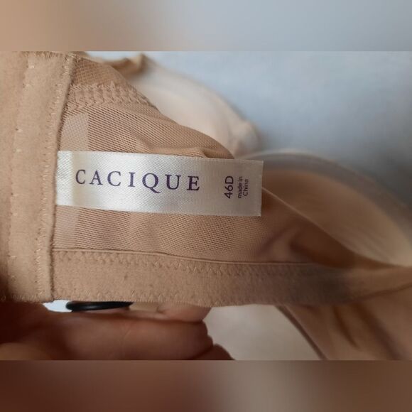 Cacique Lane Bryant Size 46D Lace Balconette Bra - Picture 3 of 4